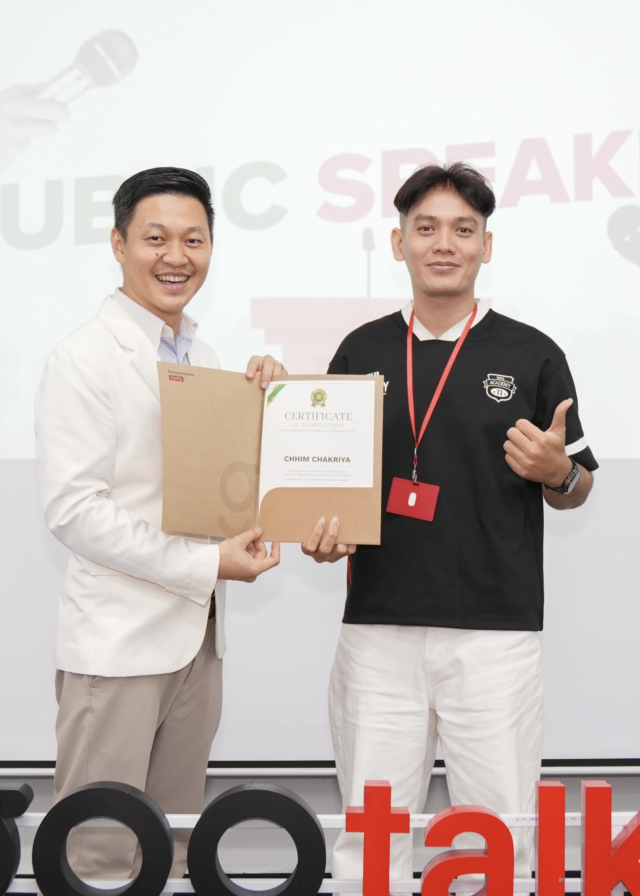 Advanced Public Speaking Certificate